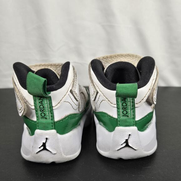 Jordan Jumpman Two Trey Sneakers Infant Toddler 4 Green White Basketball Shoes - Picture 8 of 9